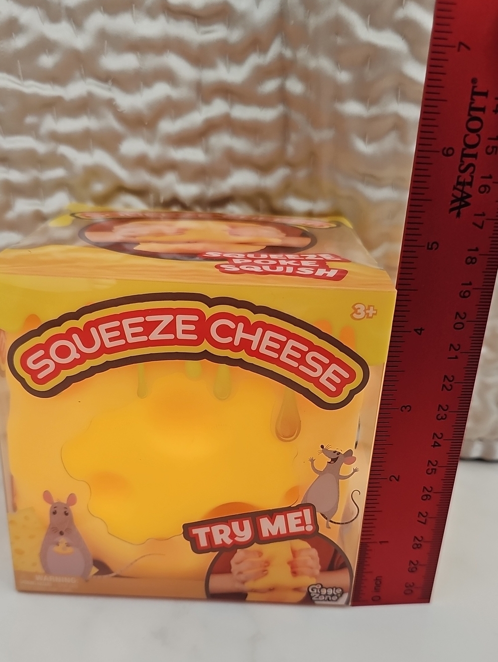 Squeeze Cheese Squishy Toy - Yellow by